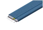 Câble plat Woertz DALI HF bleu 5×2.5mm²+2×1.5mm² B2ca Une longueur