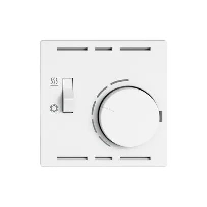 Montageset EDIZIO.liv SNAPFIX® f.Thermostat mit Schalter Heizen/Kühlen ws 