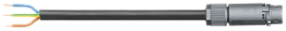 Câble de raccordement Wieland RST16I3KS-S 15 10SW 1m 3L 1.5mm² noir 