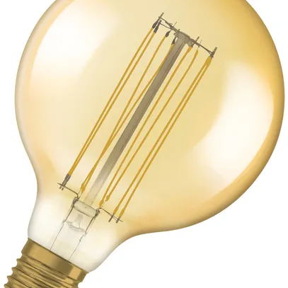 LED-Lampe LEDVANCE GLOBE125 E27 8.8W 806lm 2200K DIM 173mm klar gold 
