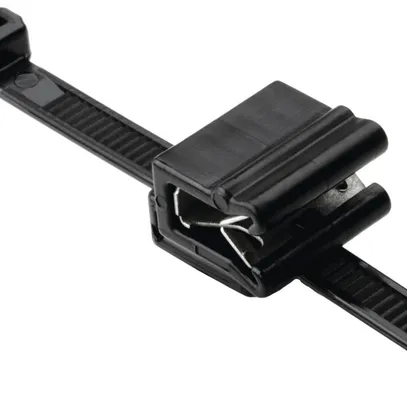 Clip d'arrêt avec collier EdgeClip T50ROSEC5A, latérale parallèle 1…3mm PA66W 