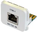Adattatore 1×RJ45 ISO cat.6A bianco puro, schermato, 10GBit 