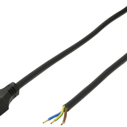 Netzkabel T23 Td 3×1.5mm² 5m mit Stecker T23 schwarz 
