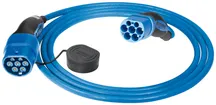Câble de charge MENN pour E-Auto M3 T2+T2 20A 3L 7.5m 680Ω 400V bleu 