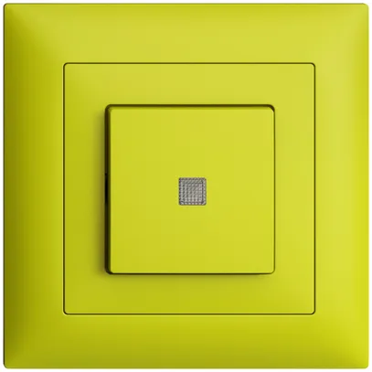 Contact à poussoir lum. ENC EDIZIOdue A-R/1P lemon, a.lenti.LED.88×88mm 