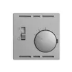 Abdeckset für Thermostat EDIZIOdue, mit Schalter Heizen/Kühlen, 60×60mm, silver 