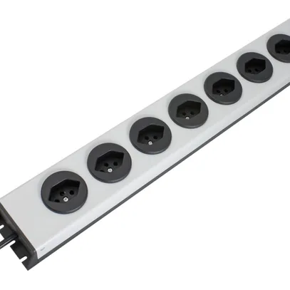 Steckdosenleiste MH 8×T13 PowerLine, Td 3×1mm²,1.5m, schwarz 