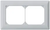 Cadre de recouvrement ENC kallysto.line 1×2 gris clair horizontal 92×152mm 