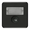 Poussoir de sonnerie ENC A/1L noir avec porte-étiquette 