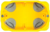Boîtier pour cloison creuse Legrand Axolute pour 3 modules, jaune 