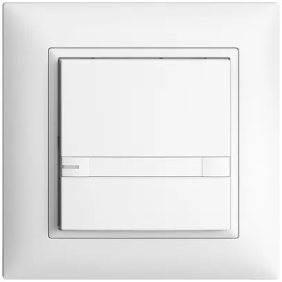 Poussoir ENC KNX 1× EDIZIOdue colore blanc RGB avec LED avec insert papier 