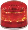 Sirène Hugentobler SIR-E LED M avec lumière, rouge, sans base, IP65, Ø92×87.5mm 