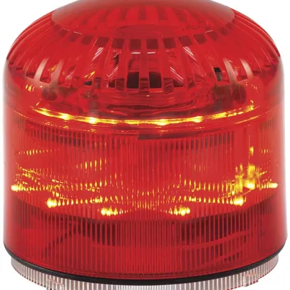 Sirene Hugentobler SIR-E LED M mit Licht, rot, ohne Sockel, IP65, Ø92×87.5mm 