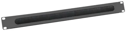 Passe-câble 19" VALUE 1 UH avec brosse d'étanchéité, noir, RAL9005 