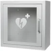 Wandgehäuse zu Defibrillator SAVER ONE, IP20, mit akustischem Alarm, Metall-Look 
