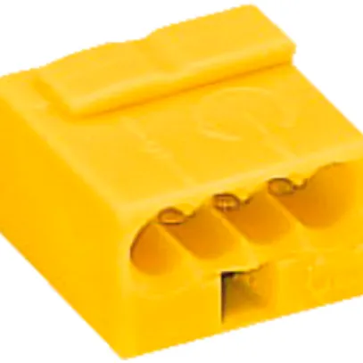 Morsetto di connessione WAGO MICRO per filo 4×0.6…0.8mm giallo 