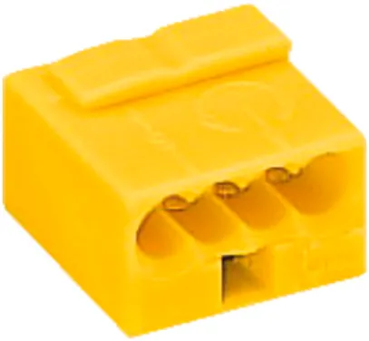 Verbindungsklemme WAGO MICRO für Draht 4×0.6…0.8mm gelb 