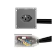 Prise INC EDIZIOdue T23 L1 gris foncé pour câble plat Technofil 