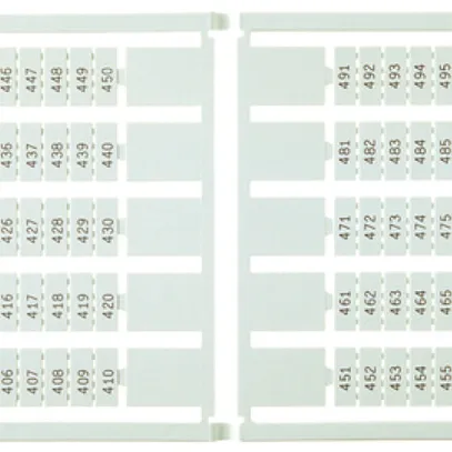 Etichetta di marcaggio 6×9mm 10×1…10, 5 carte da 100 