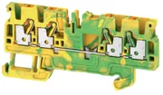 Schutzleiter-Reihenklemme Weidmüller A4C PUSH IN 2.5mm² 4 Anschlüsse grün-gelb 