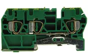 Schutzleiter-Reihenklemme Woertz 0.5…2.5mm² Federzuganschluss 3×1 TH35 grün/gelb 