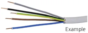 Câble FE0 5×1,5mm² fil gris 0-4 gris Dca Une longueur