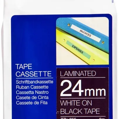 Schriftbandkassette Brother TZe-355 24mm×8m, schwarz-weiss 