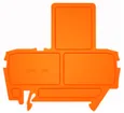 Endplatte WAGO für Sicherungsklemme 2mm dick orange 