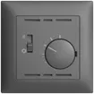Termostato ENC EDIZIOdue, c.interruttore, riscald./refr., 88×88mm, grigio scuro 