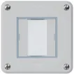 Poussoir ENC robusto C KNX 2× LED RGB s/e-link gris clair 
