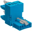 H-Verteiler WINSTA MINI 890 5L 1 Stecker/2 Buchsen, blau 