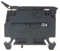 Miniatursicherungsklemme 4mm² schwarz mit Sicherungsanzeige 24V 