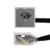 Prise INC EDIZIOdue T23 L2 gris foncé pour câble plat Technofil 