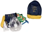 Kit d'urgence SAVER ONE, avec ciseaux, rasoir, gants, lingettes, masque 