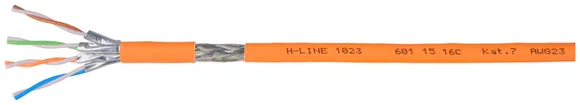 Cavo informatico H-LINE 1023 S/FTP 4×2×0.56 FRNC/LSOH 1000MHz cat.7 arancia Cca 