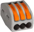 Morsetto di connessione WAGO 3P per lampada 0.08…4mm² grigio 