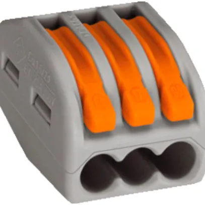 Morsetto di connessione WAGO 3P per lampada 0.08…4mm² grigio 