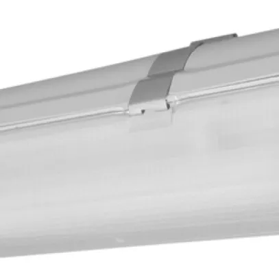 Luminaire pour locaux mouillés LED NL 158 NG 3F, T8, gris, sans tube 