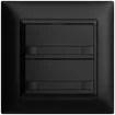 UP-Taster KNX 2-fach EDIZIOdue colore schwarz RGB ohne LED mit Papiereinlage 
