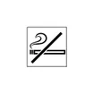 Folie pos.Symbol 'Rauchverbot' EDIZIOdue schwarz 42×42 für Lampe LED 