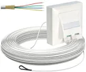 Boîte de déroulement de câble FTTH kit AP, 2×LC-DX, 2.3mm, 30m, blanc, Cca 
