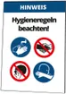 Warntafel CIMCO "Hygieneregeln beachten" 297×420mm 