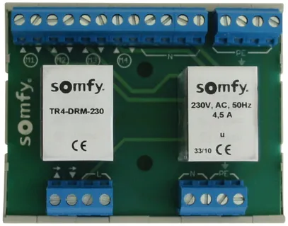 Trennrelais Somfy TR4-DRM-230, 4-Kanal, 230V/4.5A, 90×71×62mm 