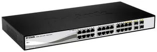 Switch D-Link DGS-1210-24P, 24-Port smart managed Layer2/3 Gigabit PoE+ 