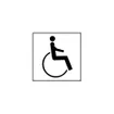 Folie pos.Symbol 'Rollstuhl' EDIZIOdue schwarz 42×42 für Lampe LED 