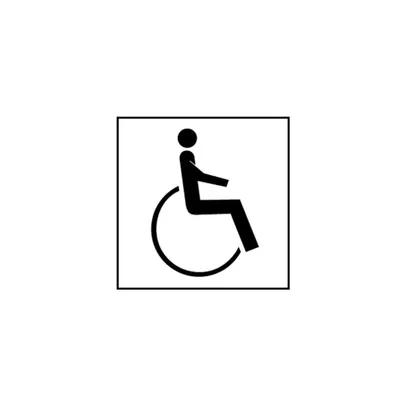 Folie pos.Symbol 'Rollstuhl' EDIZIOdue schwarz 42×42 für Lampe LED 