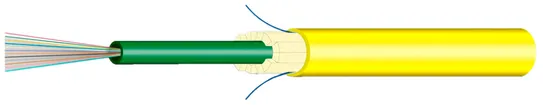Kabel FO Universal H-LINE Eca 12×E9/125 Ø7.5mm, 1500N, gelb 
