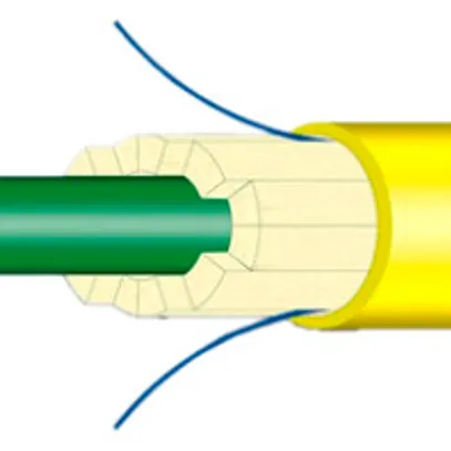 Câble FO Universal H-LINE Eca 12×E9/125 Ø7.5mm, 1500N, jaune 
