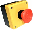 Boîtier AP IDEC FB1W-HW18-V402R bouton-poussoir d'arrêt d'urgence 2×NC rouge 
