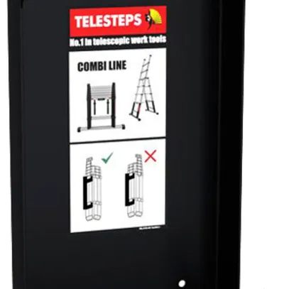 Supporto da parete TELESTEPS per Combi Line standard nero 1.8kg 